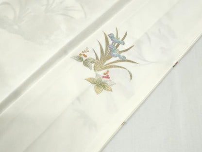 平和屋着物●訪問着　松竹梅水車草花文　金銀彩　正絹　逸品　未使用　CABI2107yc