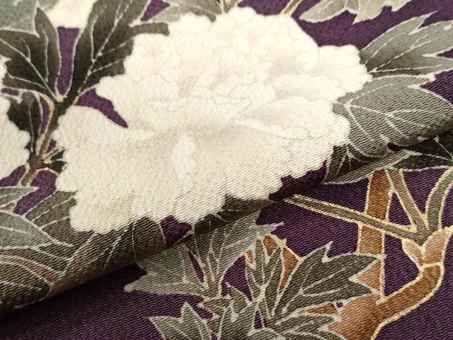 平和屋着物●訪問着　枝牡丹　正絹　逸品　CABI2112yc