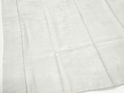 平和屋着物●長襦袢　無双仕立て　流水草花地紋　紫水晶色　正絹　逸品　CABI2115yc