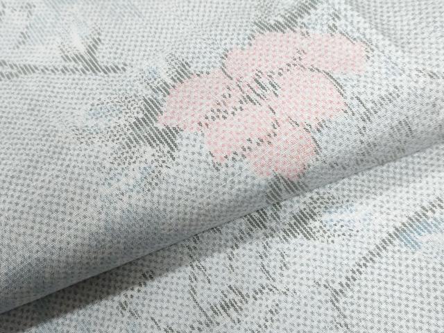 平和屋着物●上質な紬　絹絵　草花文　本龍織物謹製　証紙付き　正絹　逸品　未使用　CABI2118yc