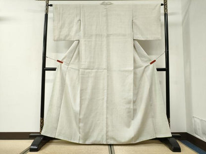 平和屋着物●白鷹お召　蚊絣　正絹　逸品　CABI2120yc