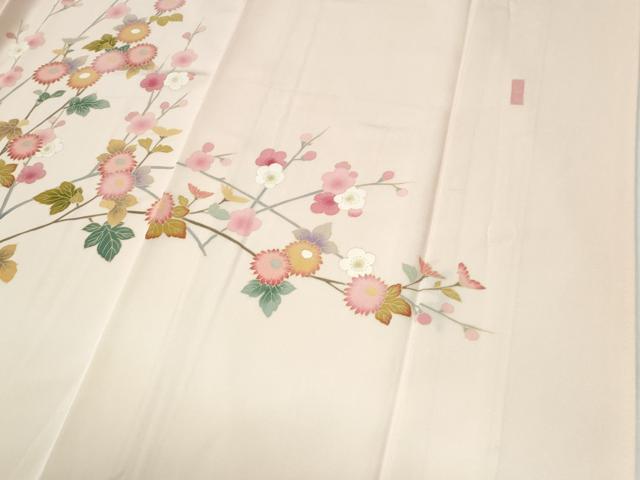 平和屋着物●訪問着　友禅　作家物　枝花文　暈し染め　正絹　逸品　CABI2122yc