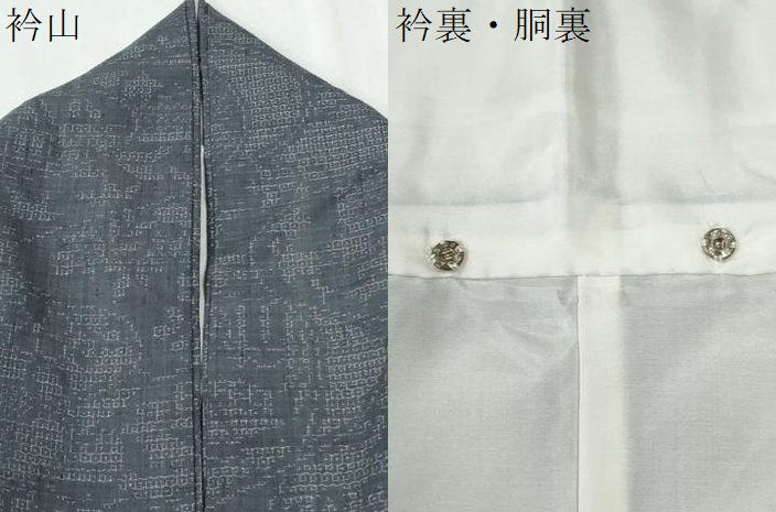 平和屋着物●結城紬　80亀甲　草花文　正絹　逸品　CABI2124yc