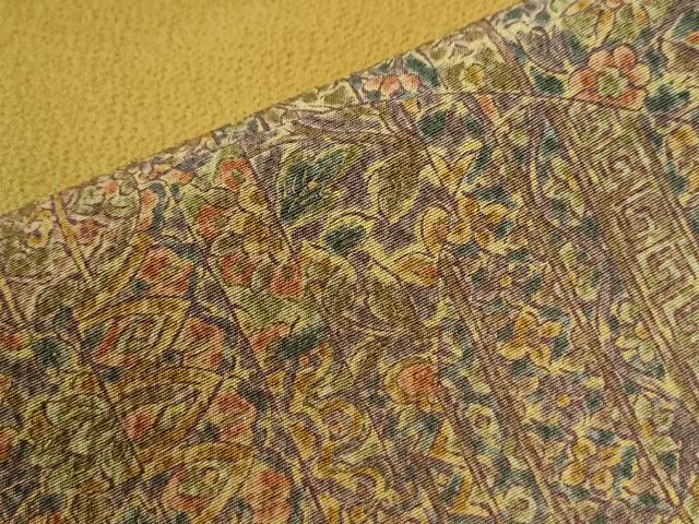 平和屋着物●訪問着　更紗花唐草文　暈し染め　ロング丈　正絹　逸品　CABI2127yc