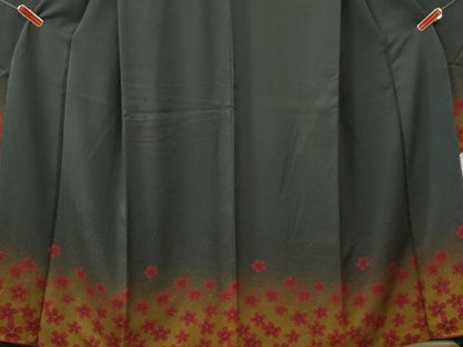 平和屋着物●豪華振袖　舞桜文　正絹　逸品　CABI2131yc