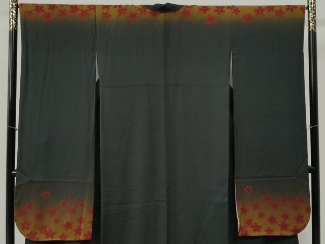 平和屋着物●豪華振袖　舞桜文　正絹　逸品　CABI2131yc
