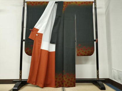 平和屋着物●豪華振袖　舞桜文　正絹　逸品　CABI2131yc