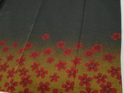 平和屋着物●豪華振袖　舞桜文　正絹　逸品　CABI2131yc