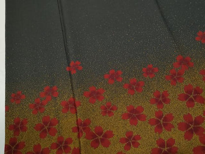 平和屋着物●豪華振袖　舞桜文　正絹　逸品　CABI2131yc