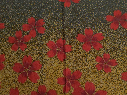 平和屋着物●豪華振袖　舞桜文　正絹　逸品　CABI2131yc