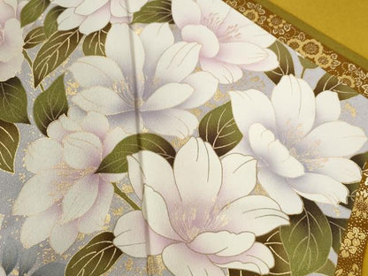 平和屋着物●豪華振袖　草花文　金彩　正絹　逸品　CABI2134yc