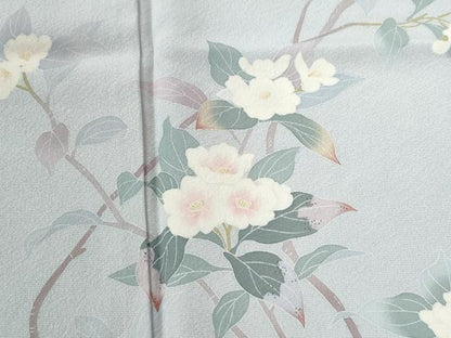 平和屋着物●訪問着　友禅　作家物　枝花文　暈し染め　正絹　逸品　CABI2136yc
