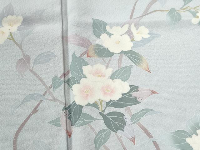 平和屋着物●訪問着　友禅　作家物　枝花文　暈し染め　正絹　逸品　CABI2136yc