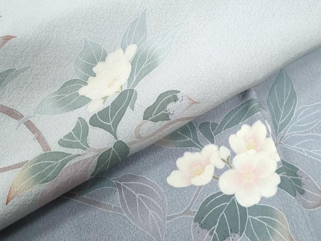 平和屋着物●訪問着　友禅　作家物　枝花文　暈し染め　正絹　逸品　CABI2136yc