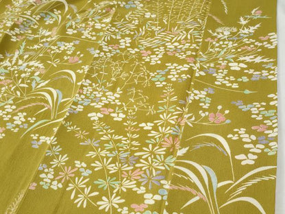 平和屋着物●訪問着　草花文　正絹　逸品　CABI2139yc