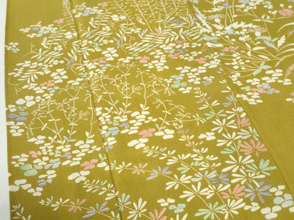 平和屋着物●訪問着　草花文　正絹　逸品　CABI2139yc