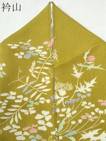 平和屋着物●訪問着　草花文　正絹　逸品　CABI2139yc