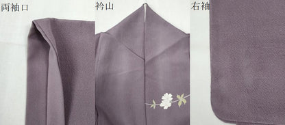 平和屋着物●訪問着　友禅　樹林風景笹竹松葉文　暈し染め　ロング丈　正絹　逸品　CABI2140yc