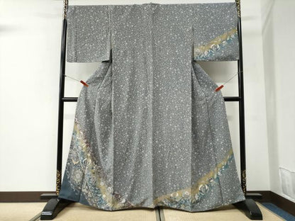 平和屋着物●訪問着　更紗花唐草文　金彩　正絹　逸品　CABI2141yc
