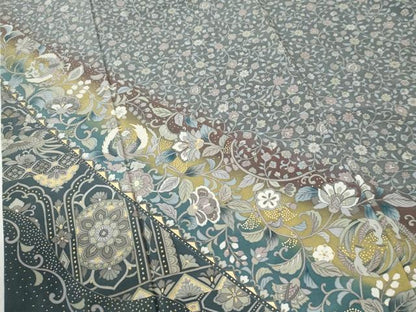 平和屋着物●訪問着　更紗花唐草文　金彩　正絹　逸品　CABI2141yc