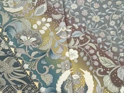 平和屋着物●訪問着　更紗花唐草文　金彩　正絹　逸品　CABI2141yc