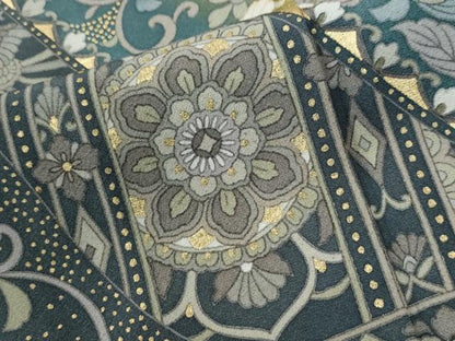 平和屋着物●訪問着　更紗花唐草文　金彩　正絹　逸品　CABI2141yc