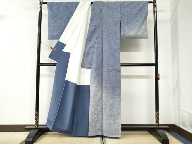 平和屋着物●訪問着　紬地　霰文　正絹　逸品　CABI2144yc