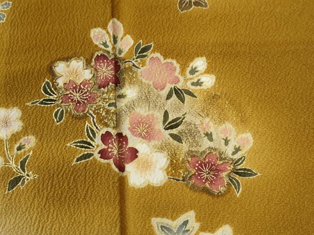平和屋着物●訪問着　裏菊草花文　暈し染め　金彩　正絹　逸品　未使用　CABI2150yc