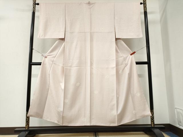 平和屋着物●上質な小紋　花唐草丸文　正絹　逸品　未使用　CABI2151yc