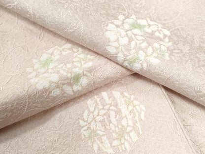 平和屋着物●上質な小紋　花唐草丸文　正絹　逸品　未使用　CABI2151yc