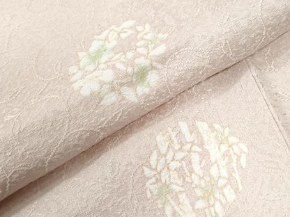 平和屋着物●上質な小紋　花唐草丸文　正絹　逸品　未使用　CABI2151yc