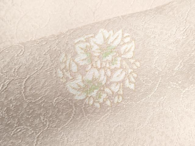 平和屋着物●上質な小紋　花唐草丸文　正絹　逸品　未使用　CABI2151yc
