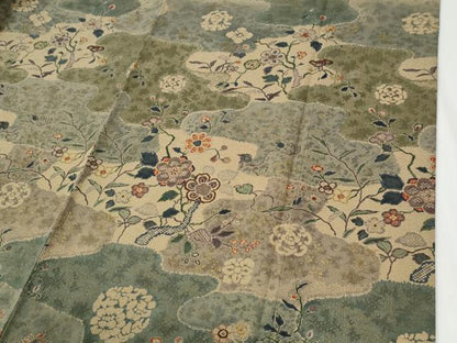 平和屋着物●訪問着　霞草花文　金彩　正絹　逸品　CABI2154yc