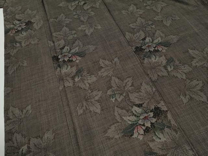 平和屋着物●本場大島紬　7マルキ　枝花文　正絹　逸品　未使用　CABI2156yc