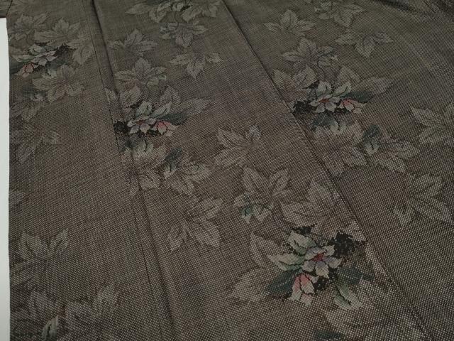 平和屋着物●本場大島紬　7マルキ　枝花文　正絹　逸品　未使用　CABI2156yc