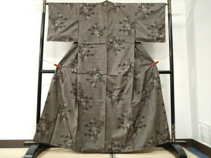平和屋着物●本場大島紬　7マルキ　草木文　正絹　逸品　CABI2157yc