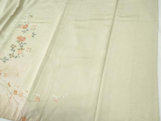 平和屋着物●訪問着　流水枝花文　暈し染め　金彩　正絹　逸品　CABI2161yc