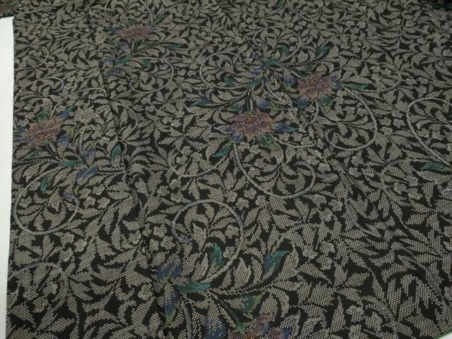 平和屋着物●本場大島紬　7マルキ　更紗花唐草文　正絹　逸品　CABI2162yc
