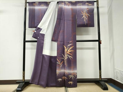 平和屋着物●訪問着　駒刺繍　松竹梅　暈し染め　金彩　鈴乃屋扱い　正絹　逸品　CABI2165yc