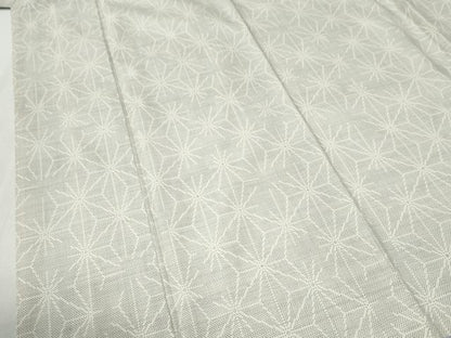平和屋着物●本場大島紬　白大島　9マルキ　麻の葉文様　正絹　逸品　CABI2169yc