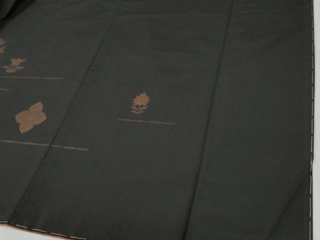 平和屋着物●訪問着　本場染大島紬　霞草花文　金彩　正絹　逸品　未使用　CABI2172yc