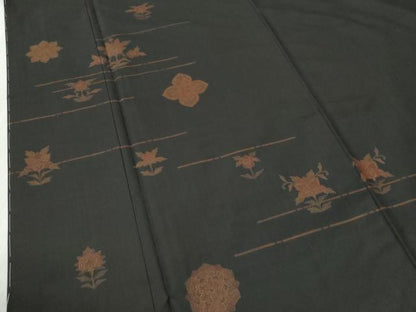 平和屋着物●訪問着　本場染大島紬　霞草花文　金彩　正絹　逸品　未使用　CABI2172yc
