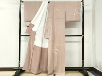 平和屋着物●訪問着　駒刺繍　枝垂れ花文　正絹　逸品　CABI2174yc