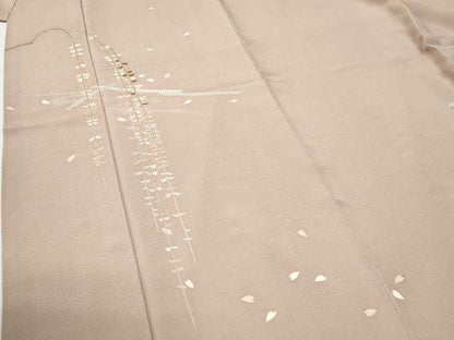 平和屋着物●訪問着　駒刺繍　枝垂れ花文　正絹　逸品　CABI2174yc