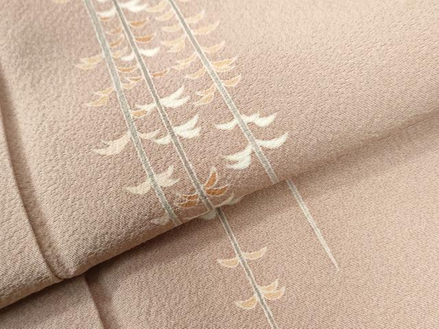 平和屋着物●訪問着　駒刺繍　枝垂れ花文　正絹　逸品　CABI2174yc