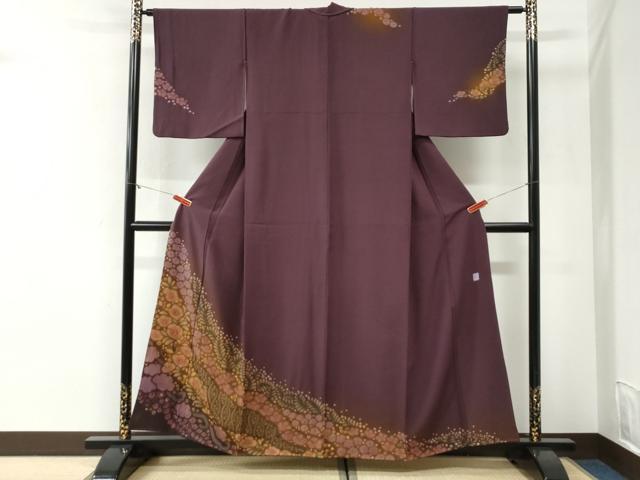 平和屋着物●十日町　名門　滝泰謹製　訪問着　辻が花　絞り　暈し染め　金彩　正絹　逸品　CABI2177yc