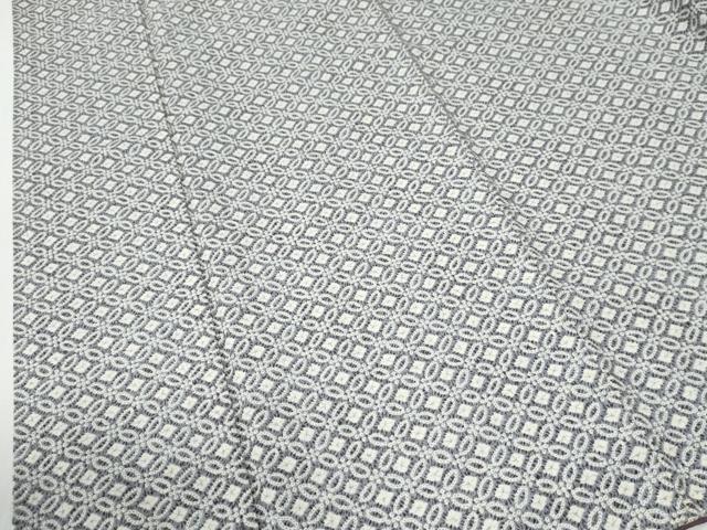 平和屋着物●上質な小紋　紬地　七宝文　正絹　逸品　CABI2183yc