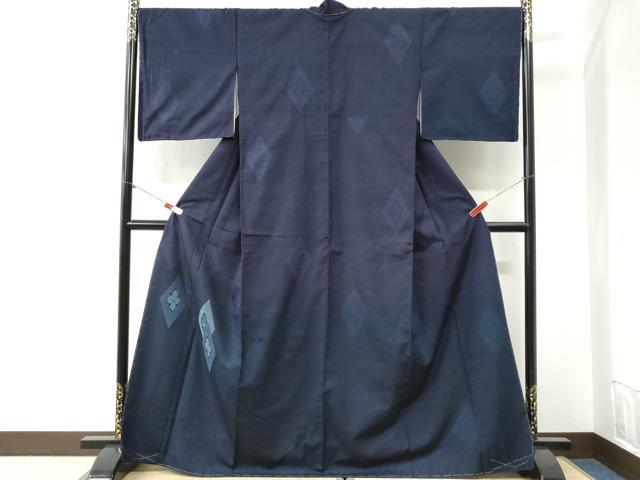 平和屋着物●訪問着　紬地　80亀甲　菱花文　正絹　逸品　未使用　CABI2186yc