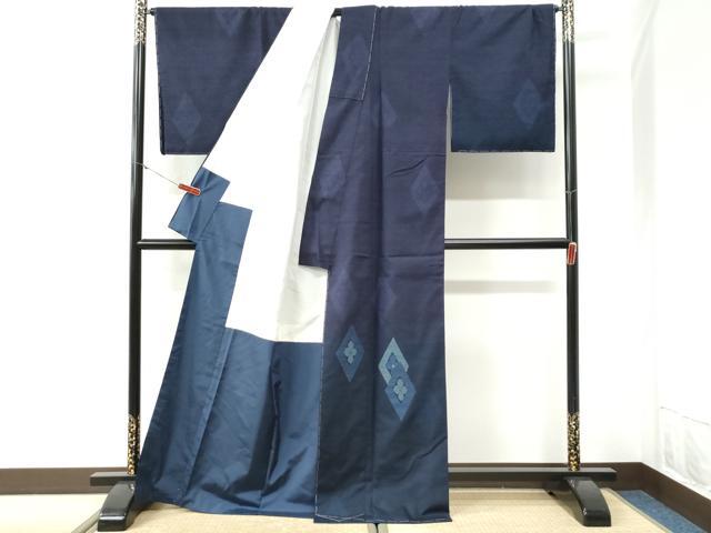 平和屋着物●訪問着　紬地　80亀甲　菱花文　正絹　逸品　未使用　CABI2186yc