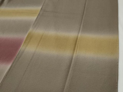平和屋着物●訪問着　胴抜き仕立て　刺繍　草花丸文　暈し染め　金糸　正絹　逸品　未使用　CABI2187yc